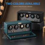 Aerion V303 Luxury 4 Watch Winder with LED Light, Japanese Motor 5 Rotation Modes - Image 4
