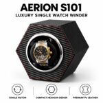 Aerion S101 Luxury Single Hexagon Watch Winder Box for Automatic Watches - Image 2