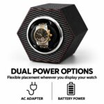 Aerion S101 Luxury Single Hexagon Watch Winder Box for Automatic Watches - Image 4