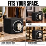 Aerion S103 Premium Texture Single Watch Winder Box for Automatic Watches, Japanese Motor - Image 3