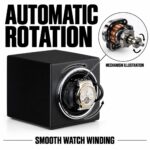 Aerion S103 Premium Texture Single Watch Winder Box for Automatic Watches, Japanese Motor - Image 5