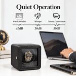Aerion S104 Luxury Single Watch Winder for Automatic Watches, with Japanese Motor & LED - Image 6