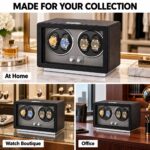 Aerion V302 Vertical 4 Watch Winder for Automatic Watches, Japanese Quiet Motor - Image 3