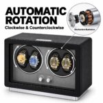 Aerion V302 Vertical 4 Watch Winder for Automatic Watches, Japanese Quiet Motor - Image 6