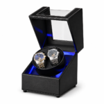Aerion D202 Luxury Double Watch Winder with LED Light & Auto Stop