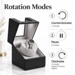 Aerion S102 Compact Single Watch Winder for Automatic Watches, with Japanese Quiet Motor - Image 3
