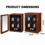 Aerion V304 Luxury 4 Watch Winder Tower for Automatic Watches, Japanese Quiet Motor - Image 7