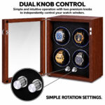 Aerion V304 Luxury 4 Watch Winder Tower for Automatic Watches, Japanese Quiet Motor - Image 6