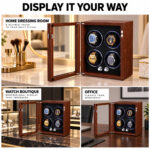 Aerion V304 Luxury 4 Watch Winder Tower for Automatic Watches, Japanese Quiet Motor - Image 3