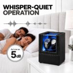 Aerion D202 Luxury Double Watch Winder, Automatic Watches with LED Light & Japanese Quiet Motor - Image 2