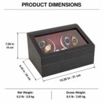 Aerion C403 4+6 Automatic Watch Winder Box with LED Light & Japanese Quiet Motor - Image 5