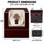 Aerion S105 Luxury Automatic Watch Winder Box, Japanese Motor - Image 5