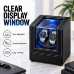 Aerion D202 Luxury Double Watch Winder, Automatic Watches with LED Light & Japanese Quiet Motor - Image 6