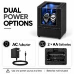 Aerion D202 Luxury Double Watch Winder, Automatic Watches with LED Light & Japanese Quiet Motor - Image 7