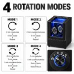 Aerion D202 Luxury Double Watch Winder, Automatic Watches with LED Light & Japanese Quiet Motor - Image 8