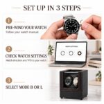 Aerion D201 Luxury Double Watch Winder, Automatic Watch Winder Box with Japanese Quiet Motor - Image 3