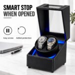 Aerion D202 Luxury Double Watch Winder, Automatic Watches with LED Light & Japanese Quiet Motor - Image 4