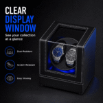 Aerion D202 Luxury Double Watch Winder, Automatic Watches with LED Light & Japanese Quiet Motor - Image 7