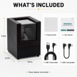 Aerion D201 Luxury Double Watch Winder, Automatic Watch Winder Box with Japanese Quiet Motor - Image 10