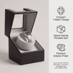 Aerion S102 Compact Single Watch Winder for Automatic Watches, with Japanese Quiet Motor - Image 8