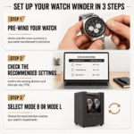 Aerion D201 Luxury Double Watch Winder, Automatic Watch Winder Box with Japanese Quiet Motor - Image 2