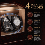 Aerion D204 Automatic Watch Winder for 2 Watches, Japanese Motor - Image 4