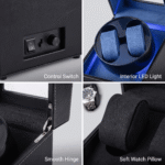 Aerion D202 Luxury Double Watch Winder with LED Light & Auto Stop - Image 2