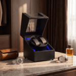 Aerion D202 Luxury Double Watch Winder with LED Light & Auto Stop - Image 3