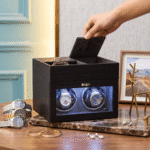 Aerion D203 Vertical Double Watch Winder with LED - Image 3