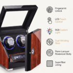 Aerion L501 Luxury Fingerprint Double Watch Winder Cabinet - Image 4