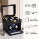 Aerion C404 2+8 Vertical Watch Winder with Storage - Image 2
