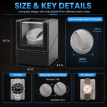 Aerion S102 Compact Single Watch Winder for Automatic Watches, with Japanese Quiet Motor - Image 6