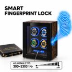 Aerion 4 Watch Winder with Upgraded Fingerprint Entry RGB Light LCD Remote Control Mabuchi Motors - Image 2