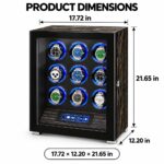 Aerion Fingerprint Lock 9 Watch Winders, LCD Remote Control - Image 7