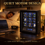 Aerion L504 Luxury 9-Watch Winder with Touchscreen and LED Lighting - Image 2