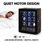 Aerion Fingerprint Lock 9 Watch Winders, LCD Remote Control - Image 2