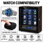 Aerion Fingerprint Lock 9 Watch Winders, LCD Remote Control - Image 6