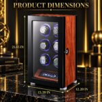Aerion L503 Luxury 6-Watch Winder with Touchscreen and LED Lighting - Image 7