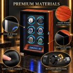 Aerion L503 Luxury 6-Watch Winder with Touchscreen and LED Lighting - Image 6
