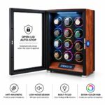 Aerion 12 Watch Winder with Fingerprint Unlock RGB Light LCD Touchscreen Remote - Image 4