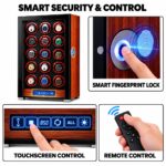 Aerion 12 Watch Winder with Fingerprint Unlock RGB Light LCD Touchscreen Remote - Image 6