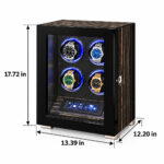 Aerion 4 Watch Winder with Upgraded Fingerprint Entry RGB Light LCD Remote Control Mabuchi Motors - Image 6